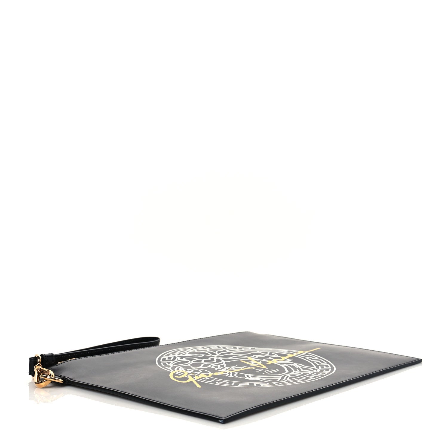 Versace Calfskin Medusa Print Zip Pouch Black 4 of 7