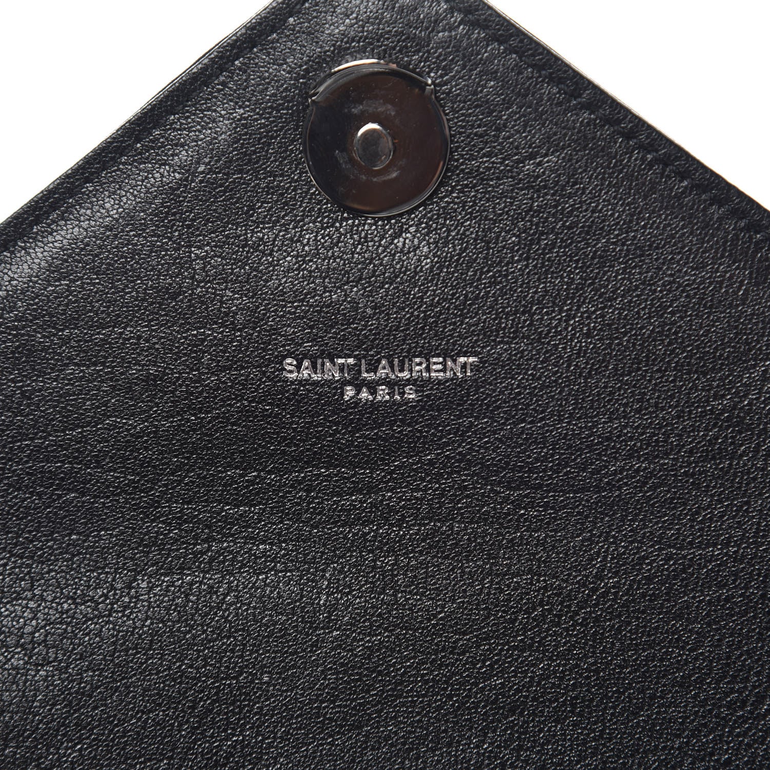 Saint Laurent Sheepskin Matelasse Chevron Monogram Medium College Bag Black 8 of 12