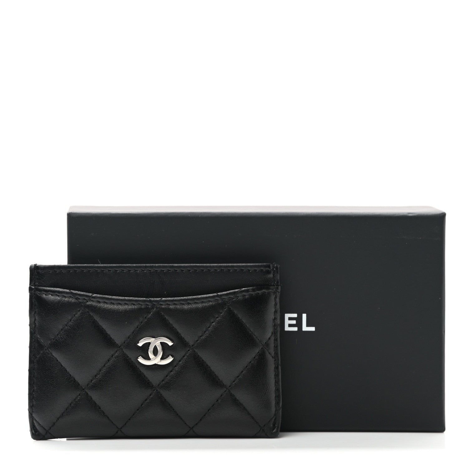 Chanel Lambskin Quilted Card Holder Black 9 of 9