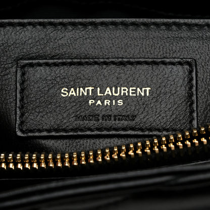 Saint Laurent Calfskin Y Quilted Monogram Small Loulou Chain Satchel Black 7 of 12