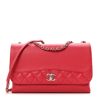 Chanel Calfskin Jumbo Tramezzo Flap Red 1 of 13