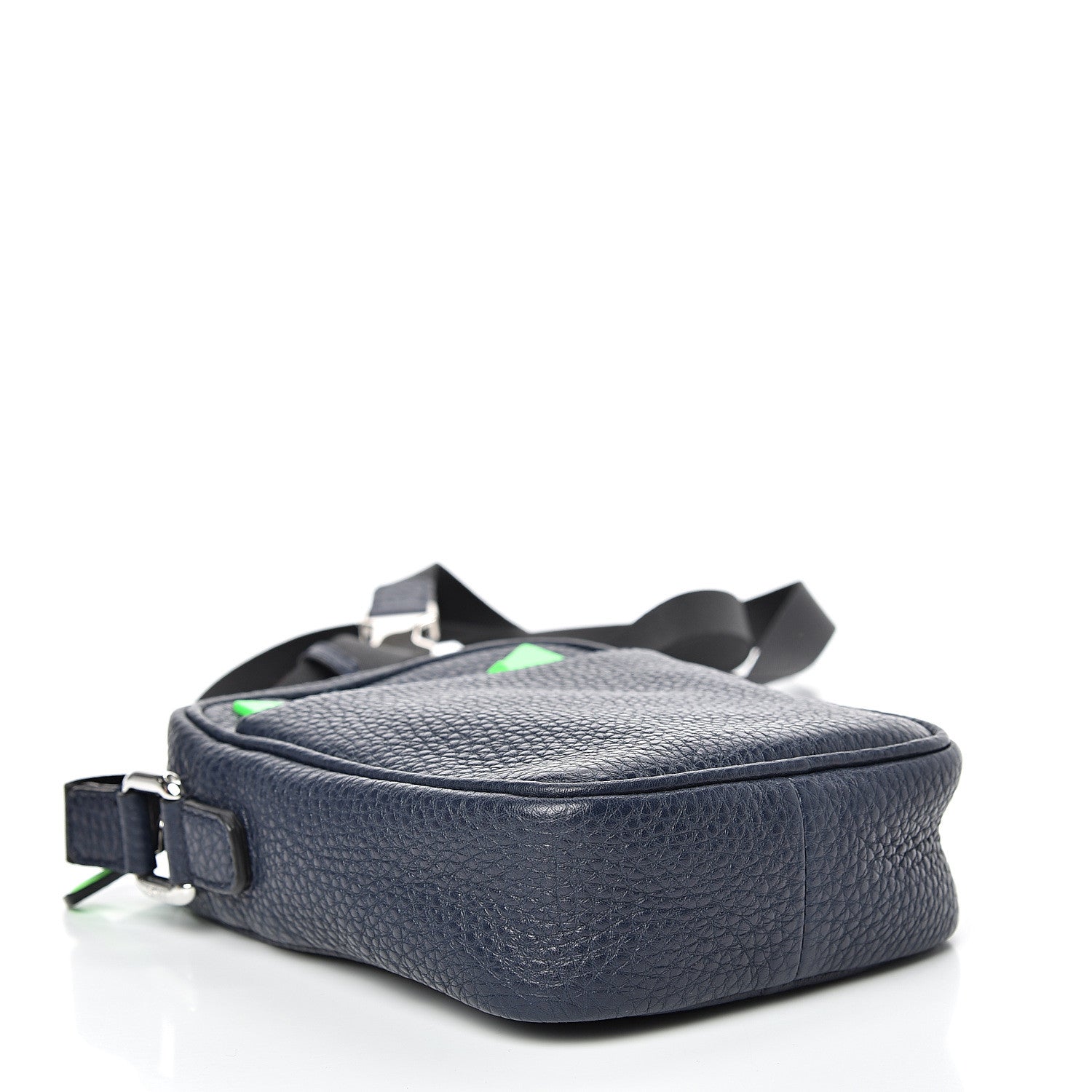 Fendi Cuoio Romano Fluo Metal Bug Eyes Small Messenger Bag Blue Notte Verde Fluo 3 of 9