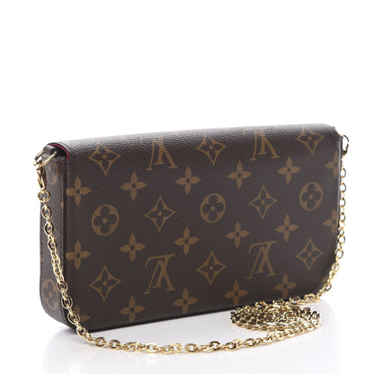 Louis Vuitton Monogram Pochette Felicie Chain Wallet Fuchsia 4 of 13