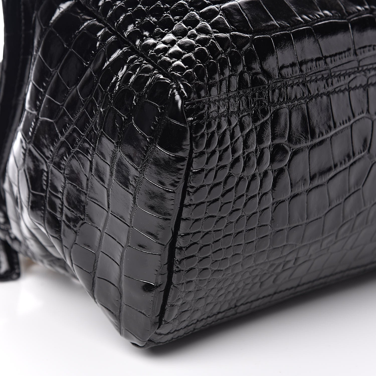 Givenchy Calfskin Crocodile Embossed Small Pandora Black 8 of 9