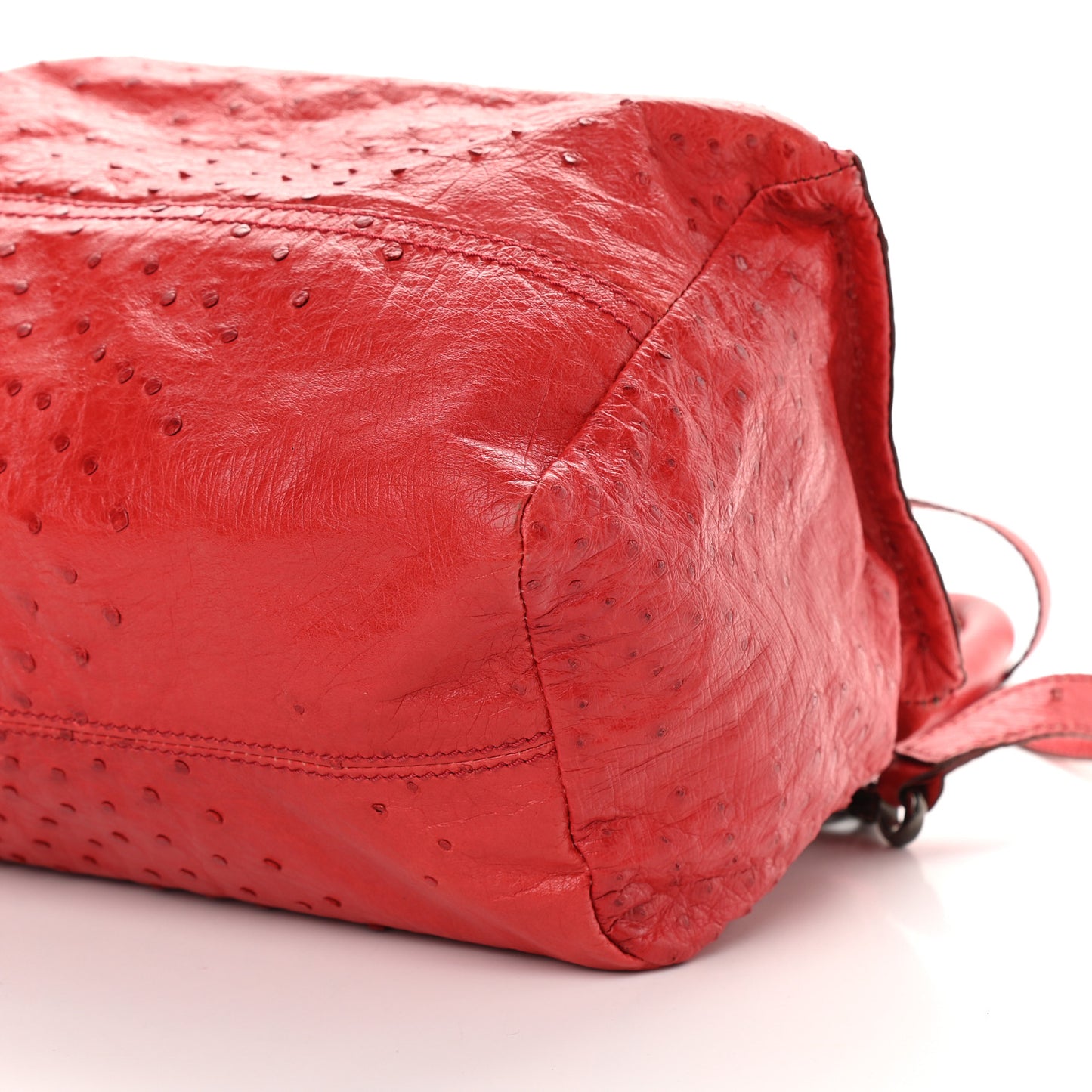 Ostrich Small Pandora Red