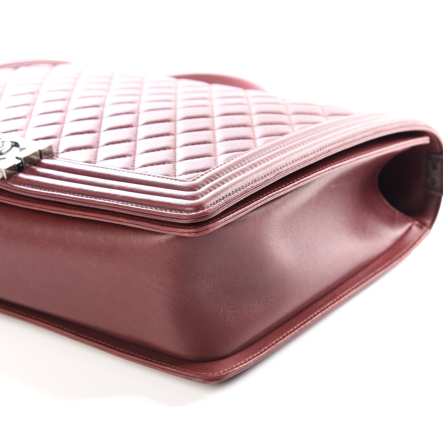 Chanel Lambskin Quilted Large Boy Flap Burgundy 6 of 9