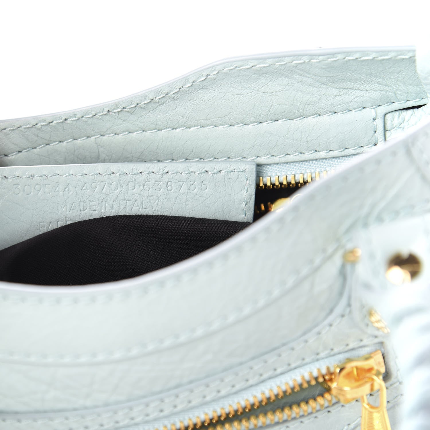 Balenciaga Agneau Giant 12 Gold Hardware Mini City Bleu Maldives 10 of 12