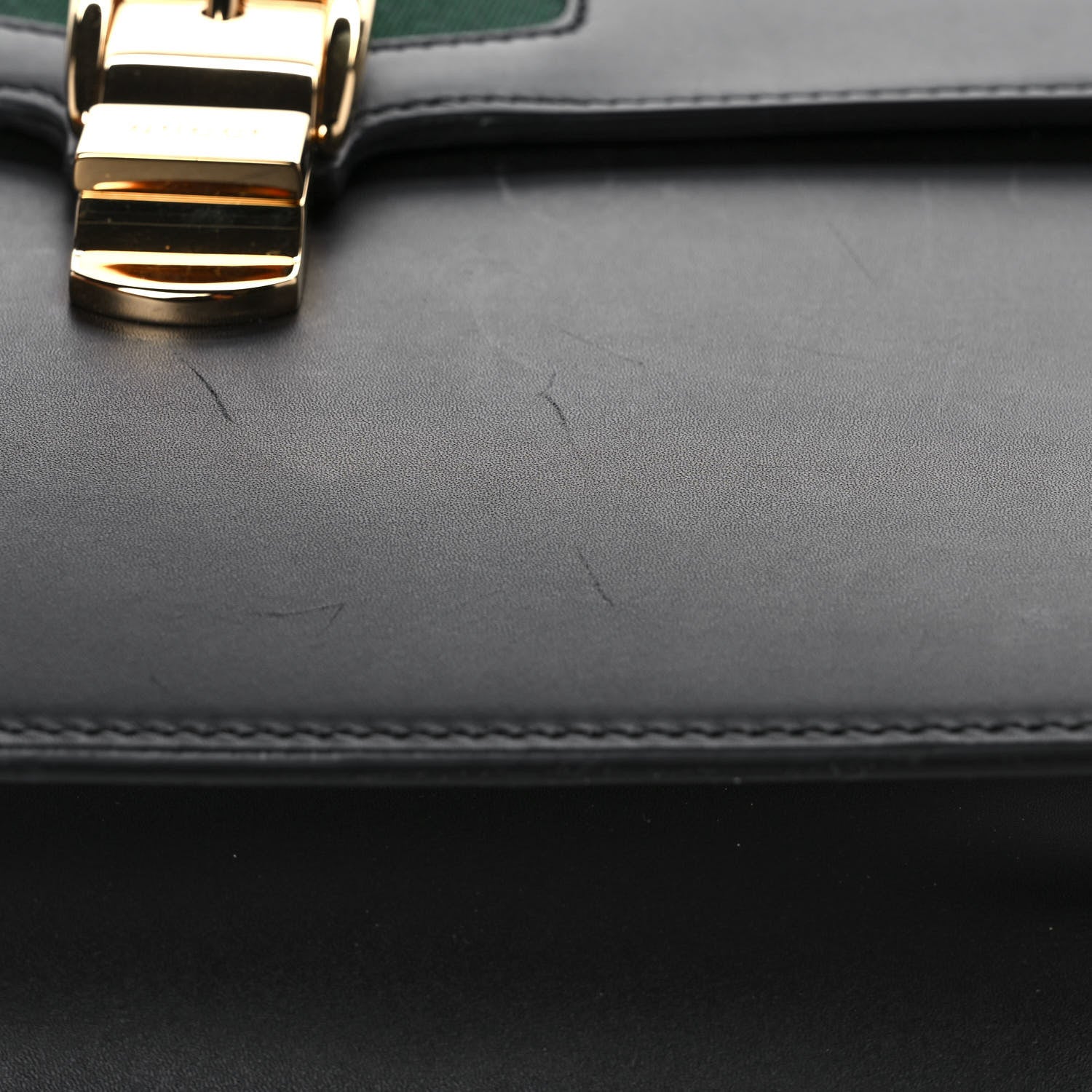 Gucci Calfskin Medium Sylvie Top Handle Bag Black 11 of 13