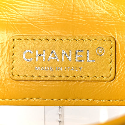 Chanel Crumpled Calfskin PVC Quilted Backpack Yellow 6 of 10