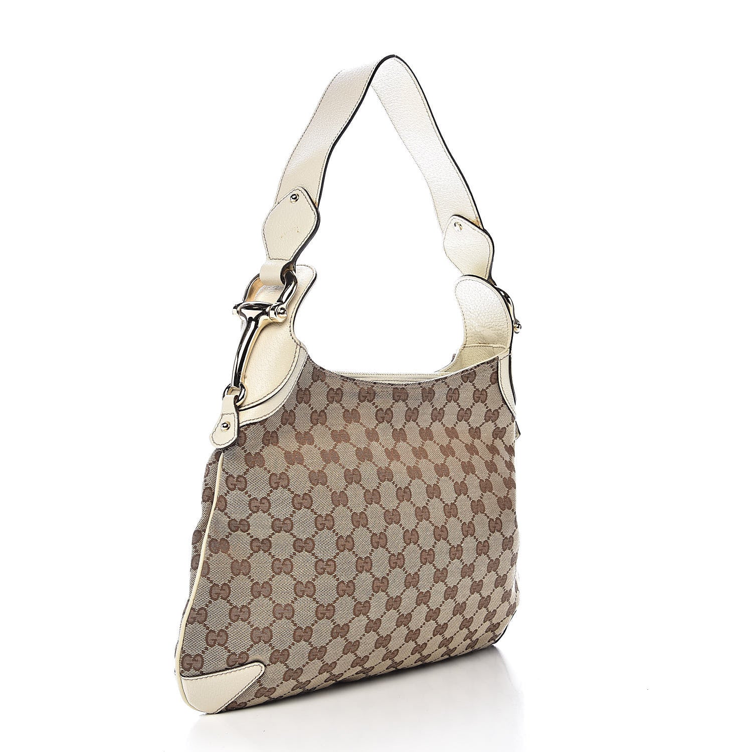 Gucci Monogram GG Creole Hobo Ivory 3 of 13