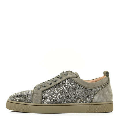 Christian Louboutin Strass Louis Junior Flat Sneakers 40.5 Grey 1 of 9