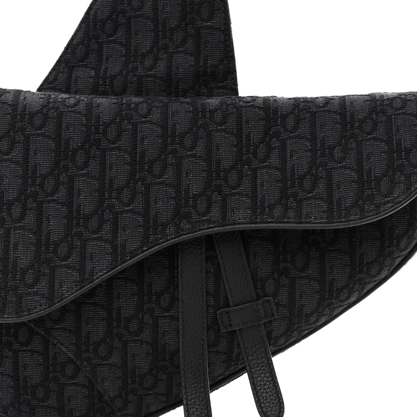 Oblique Mens Saddle Bag Black Blue