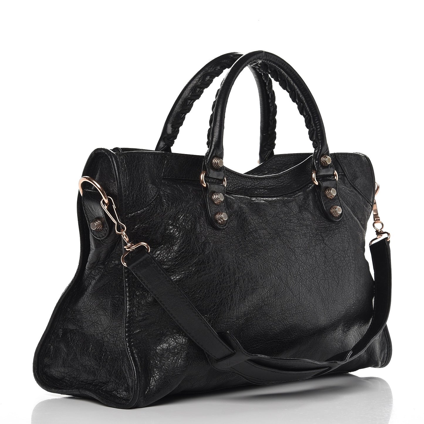 Agneau Giant 12 Rose Gold Hardware City Black