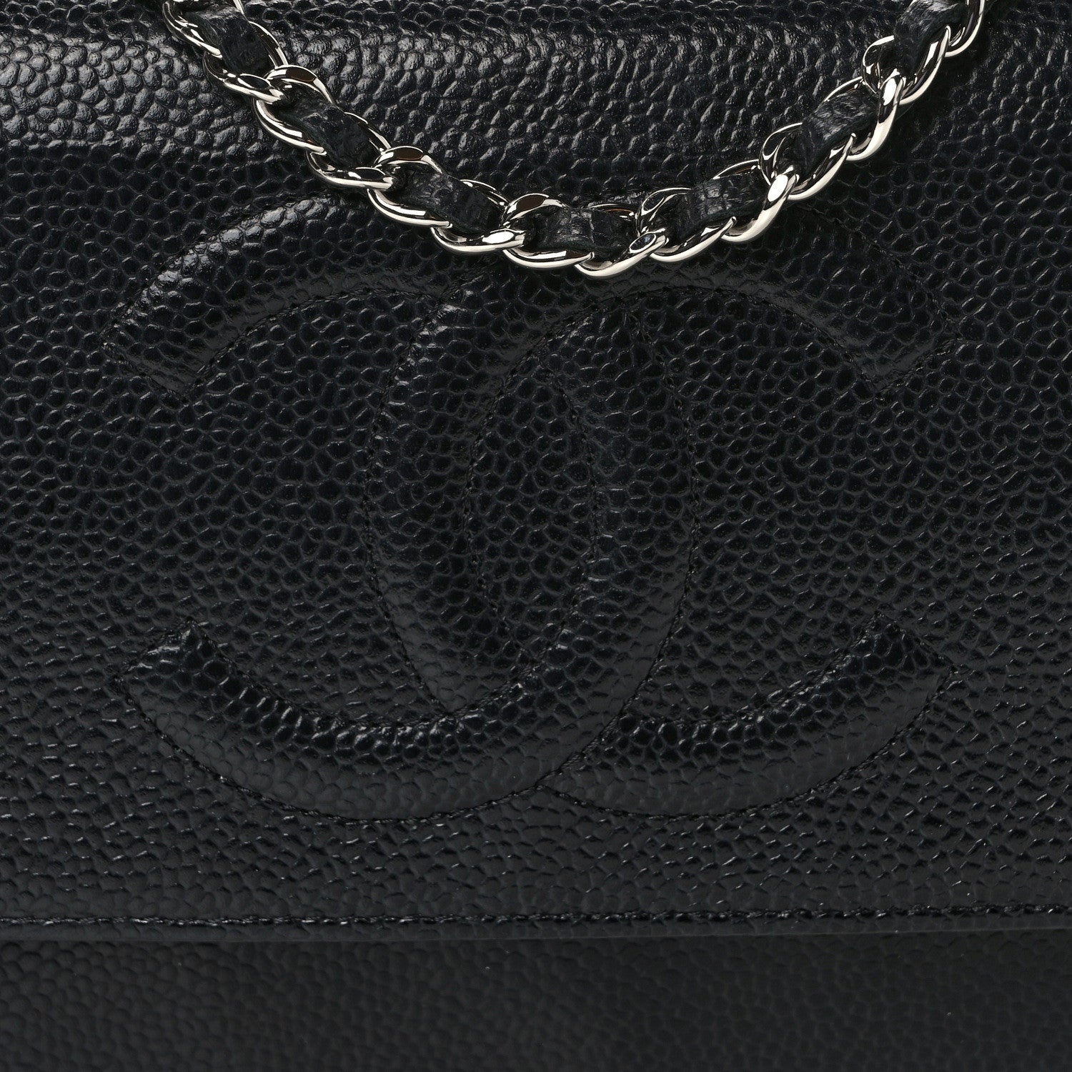 Chanel Caviar Timeless CC Wallet On Chain WOC Black 8 of 12