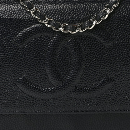 Chanel Caviar Timeless CC Wallet On Chain WOC Black 8 of 12