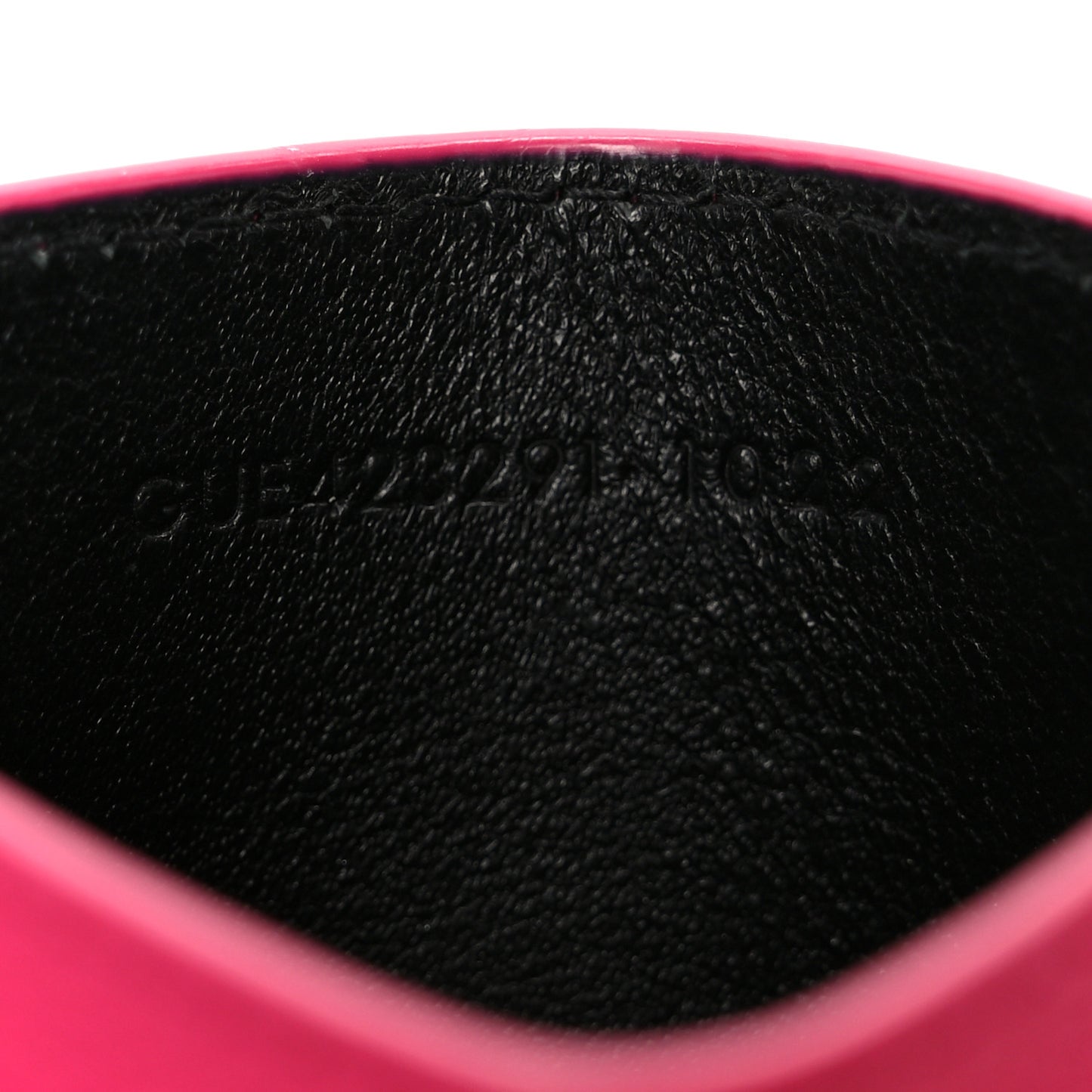 Grain De Poudre Matelasse Chevron Monogram Credit Card Case Fresh Fuxia