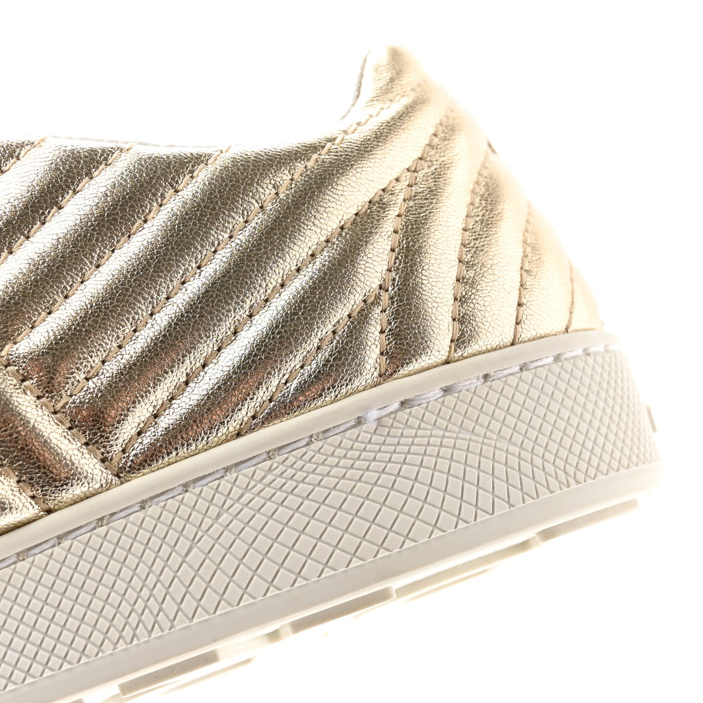 Metallic Nappa Diagramme Sneakers 35 Pirite