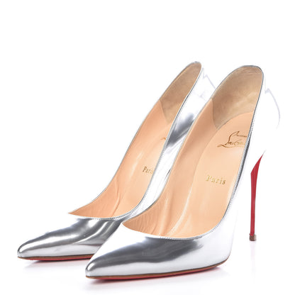 Christian Louboutin Metallic Calfskin So Kate 120 Pumps 42 Silver 3 of 11