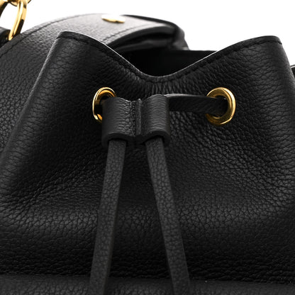 Louis Vuitton Calfskin Lockme Bucket MM Black 7 of 9