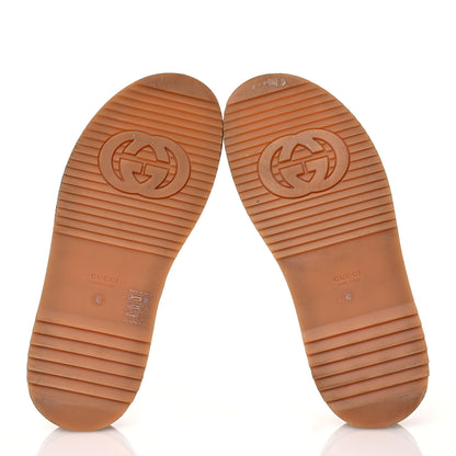 Gucci Monogram Maxi GG Angelina Platform 55mm Slide Sandals 40 Camel Ebony 6 of 13