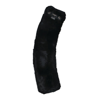 Chanel Orylag Rabbit Fur Scarf Black 3 of 6