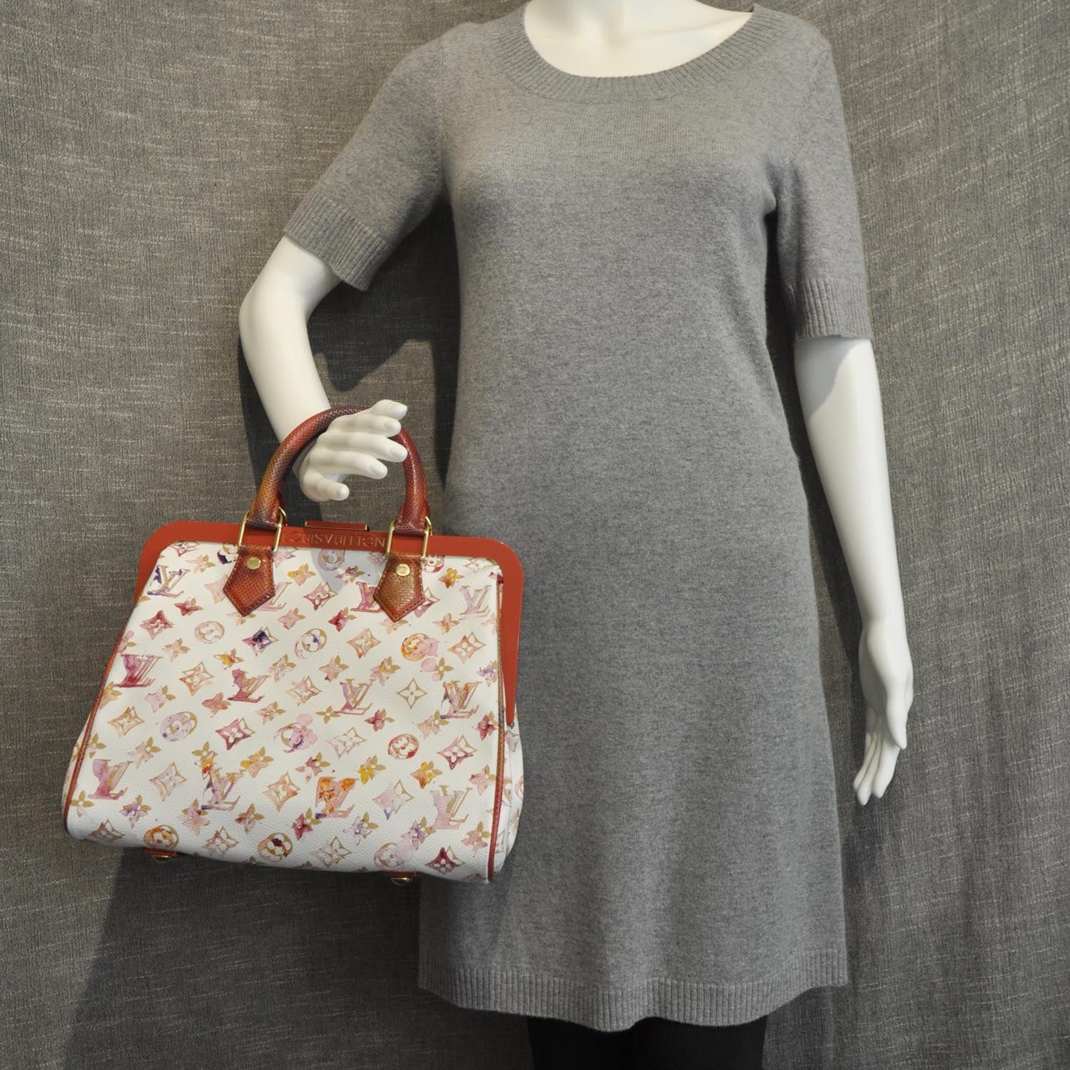 Louis Vuitton Watercolor Aquarelle Frame Speedy White 2 of 10