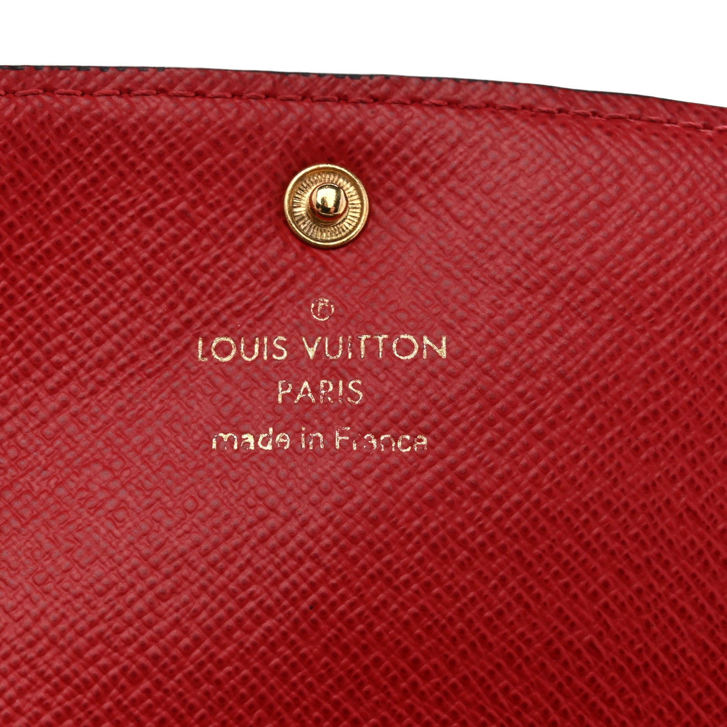 Louis Vuitton Damier Ebene Emilie Wallet Red 6 of 7