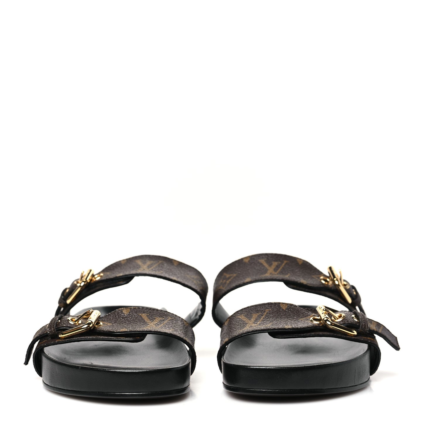 Monogram Bom Dia Mule Sandals 38 Black