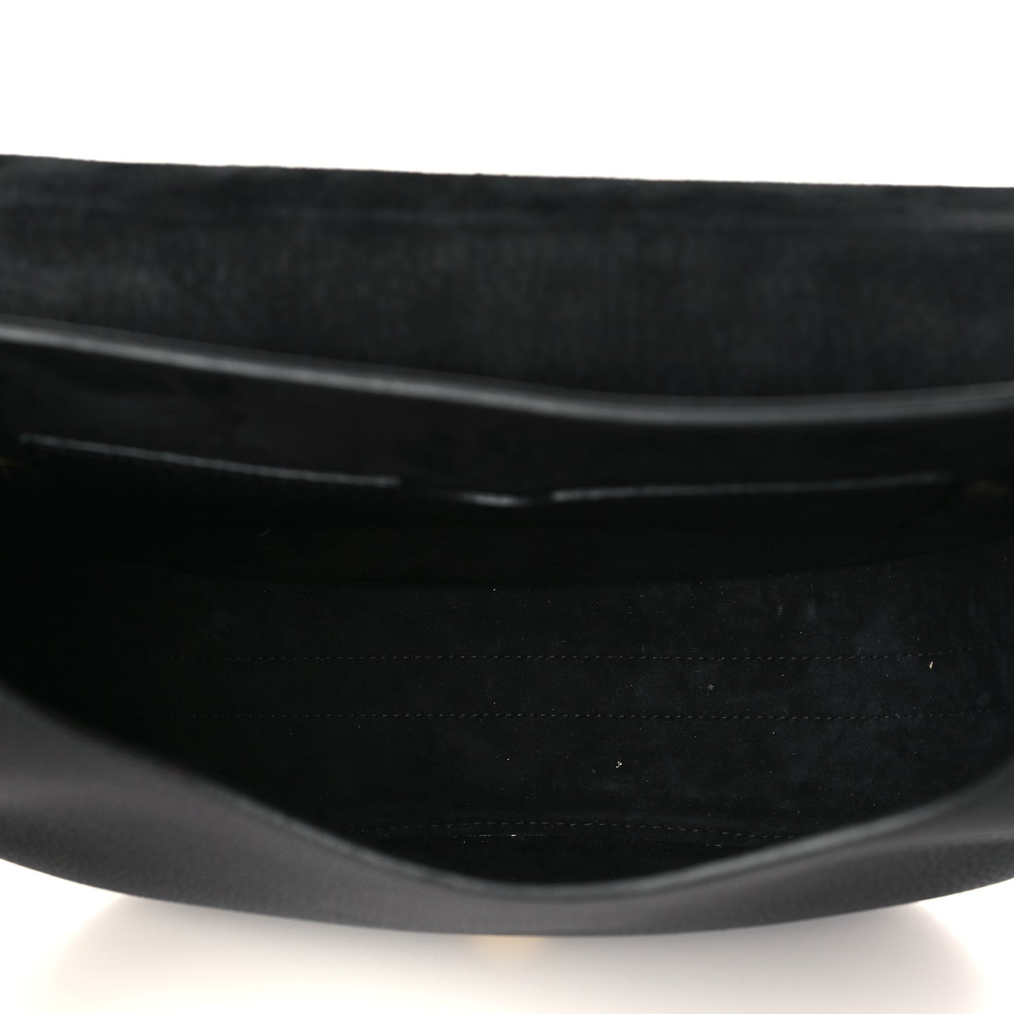 Grained Calfskin Large Bobby Flap Black