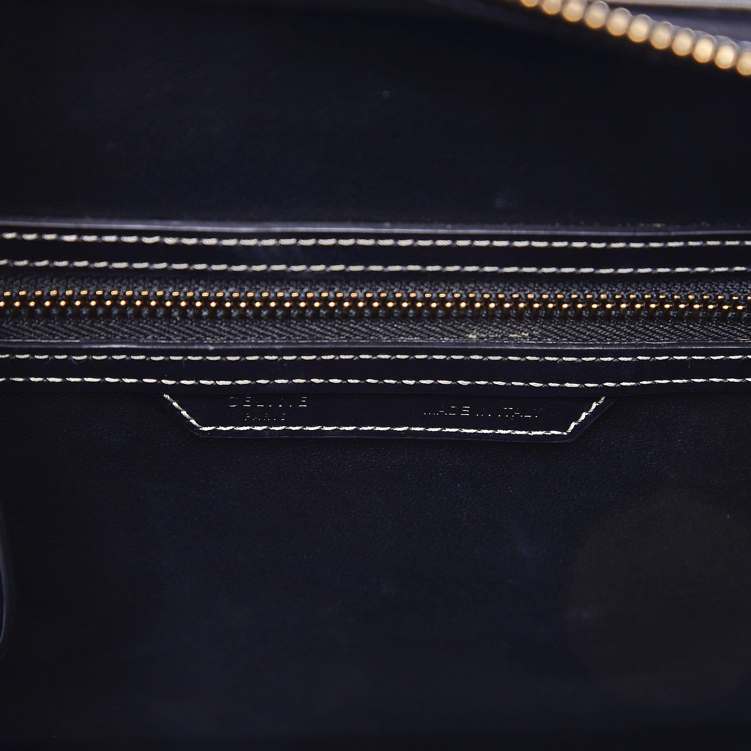 Celine Glazed Calfskin Micro Tri-Color Luggage Dark Blue 7 of 8