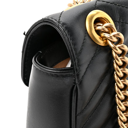 Gucci Calfskin Matelasse Mini GG Marmont Shoulder Bag Black 13 of 13