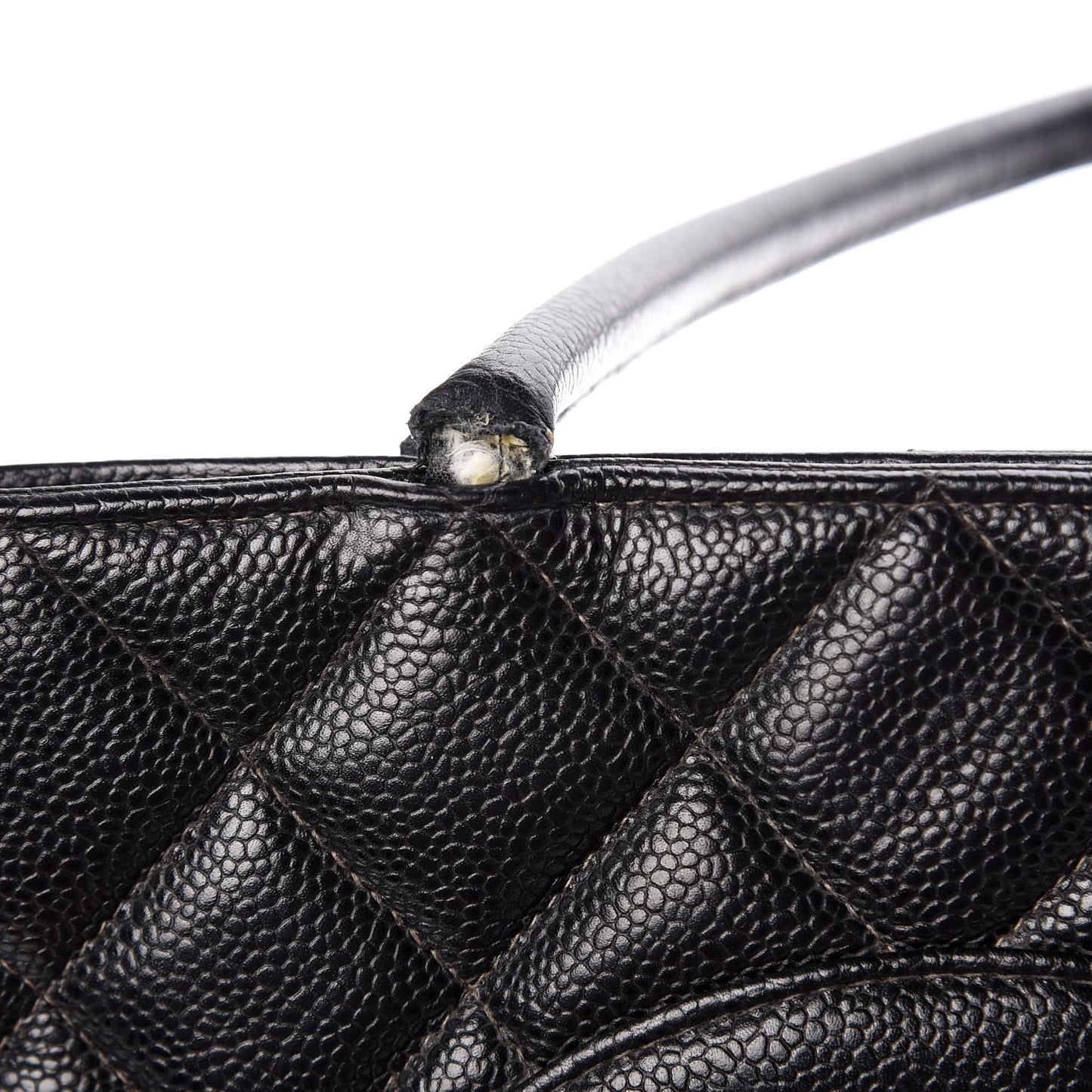 Caviar Quilted Medallion Tote Black