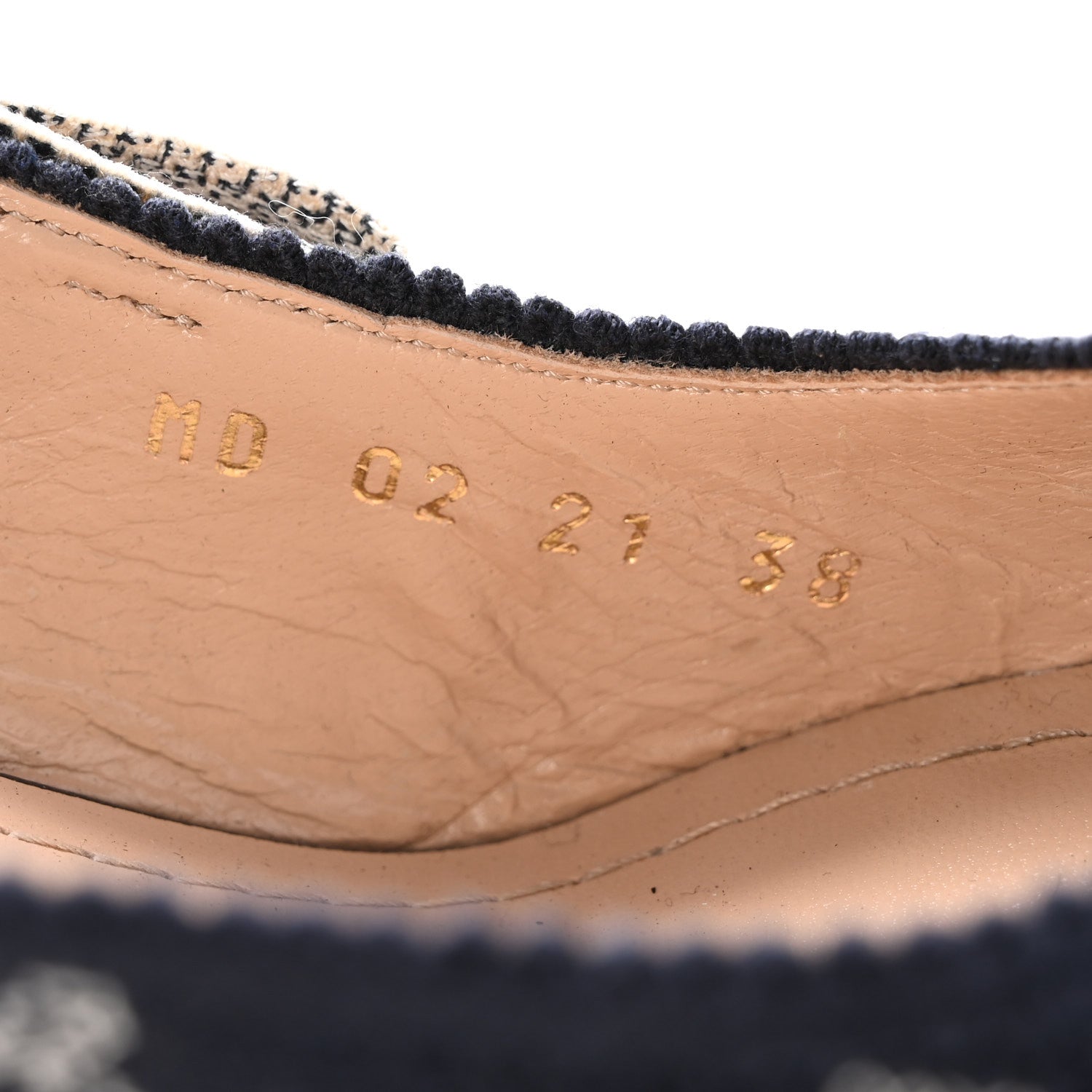 Christian Dior Toile de Jouy Ribbon Embroidered J'Adior Slingback 65mm Pumps 38 Blue Off White 9 of 9