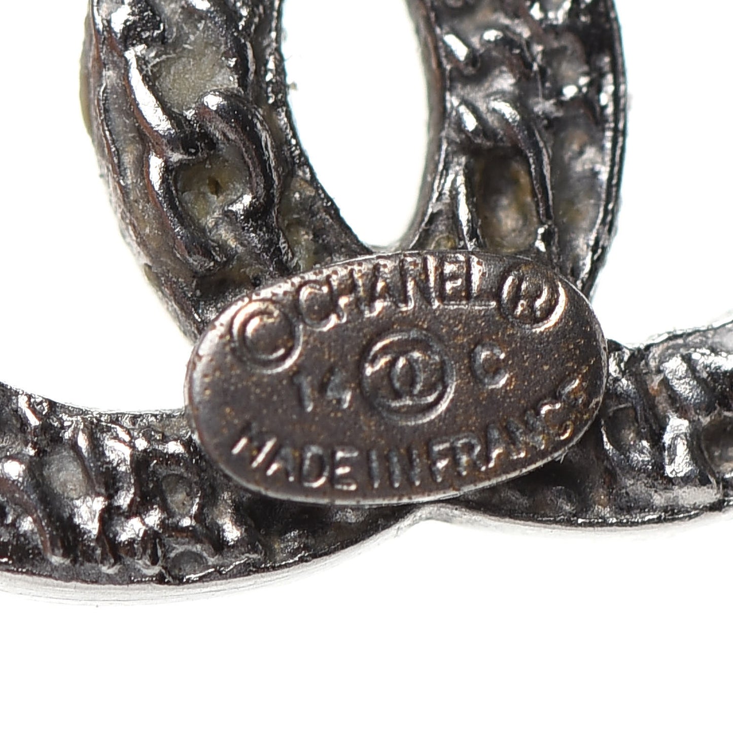 Ruthenium CC Chain Earrings