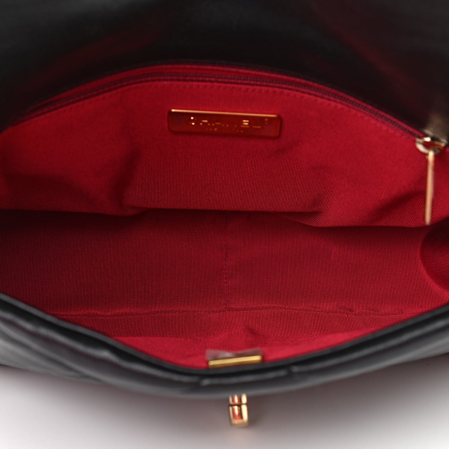 Lambskin Quilted Medium Chanel 19 Flap Black