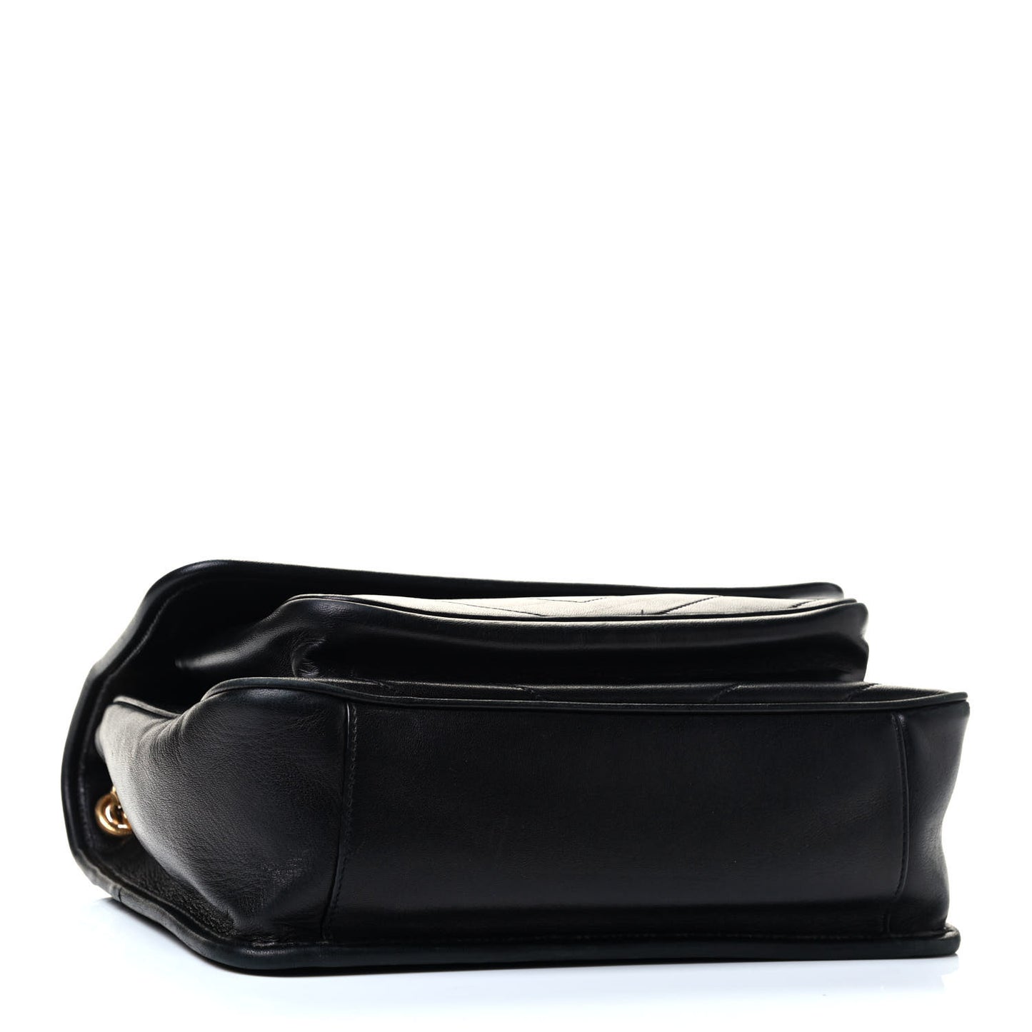 Lambskin Matelasse Monogram Medium Niki Chain Satchel Black