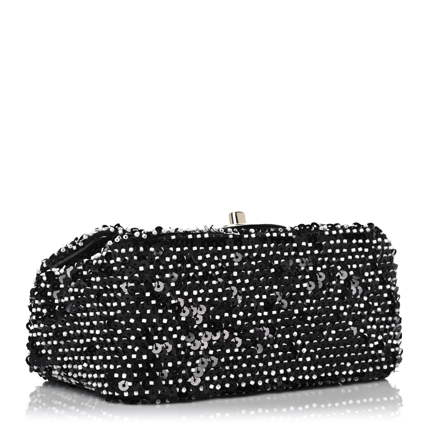Chanel Sequin Mini Square Flap Black 4 of 11