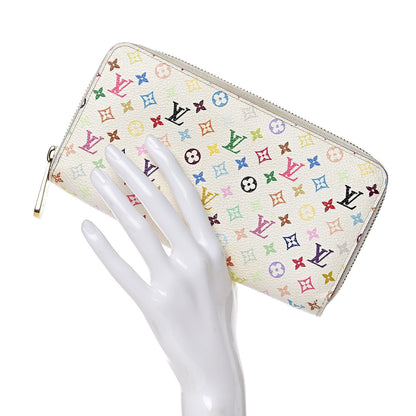 Louis Vuitton Monogram Multicolor Zippy Wallet White Litchi 2 of 9
