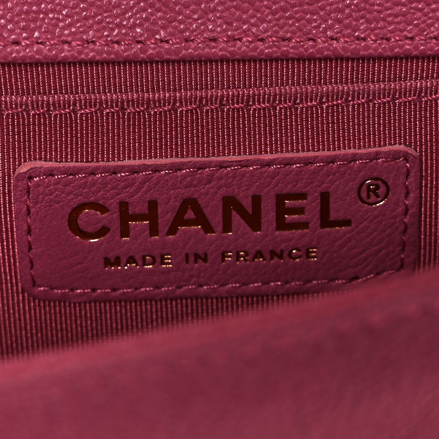 Chanel Caviar Chevron Quilted Small Boy Flap Dark Pink 20 of 40