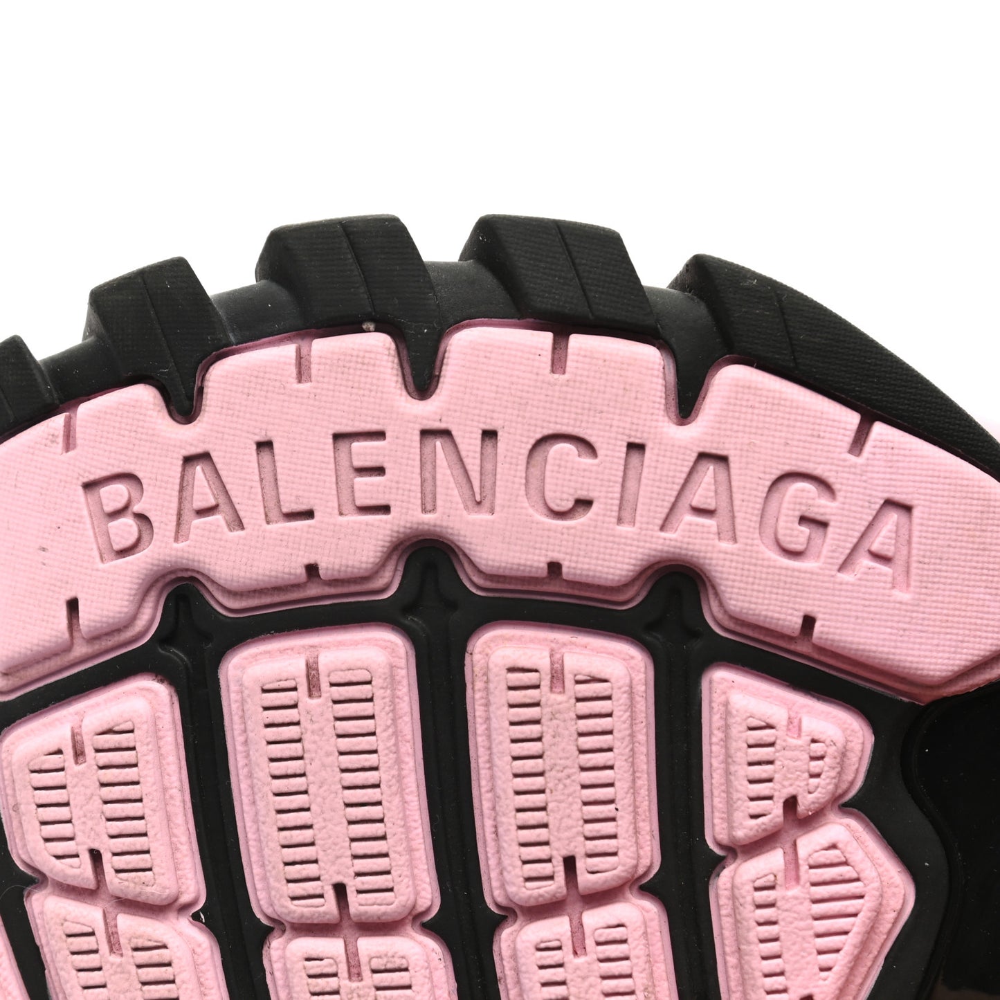 Rubber Fabric Bi-Color Womens Track Sneakers 37 Pink Black