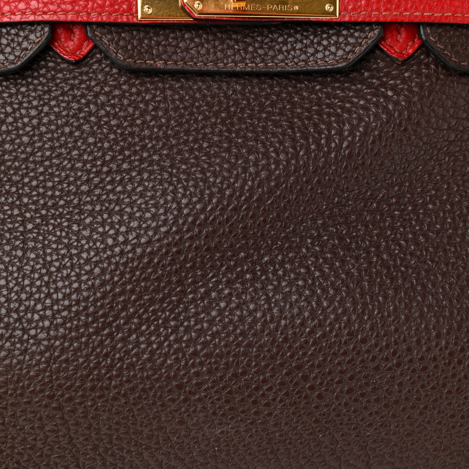 Hermes Togo Horseshoe Birkin 30 Chocolate Rouge Vif 20 of 20