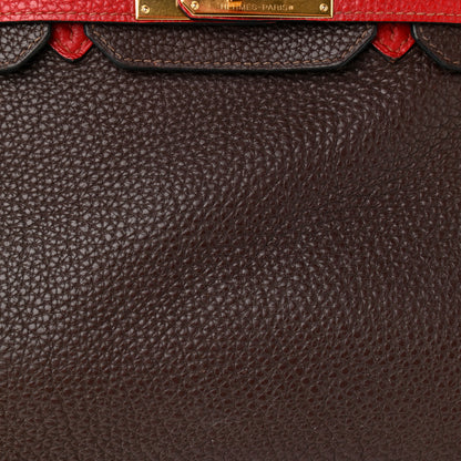 Hermes Togo Horseshoe Birkin 30 Chocolate Rouge Vif 20 of 20