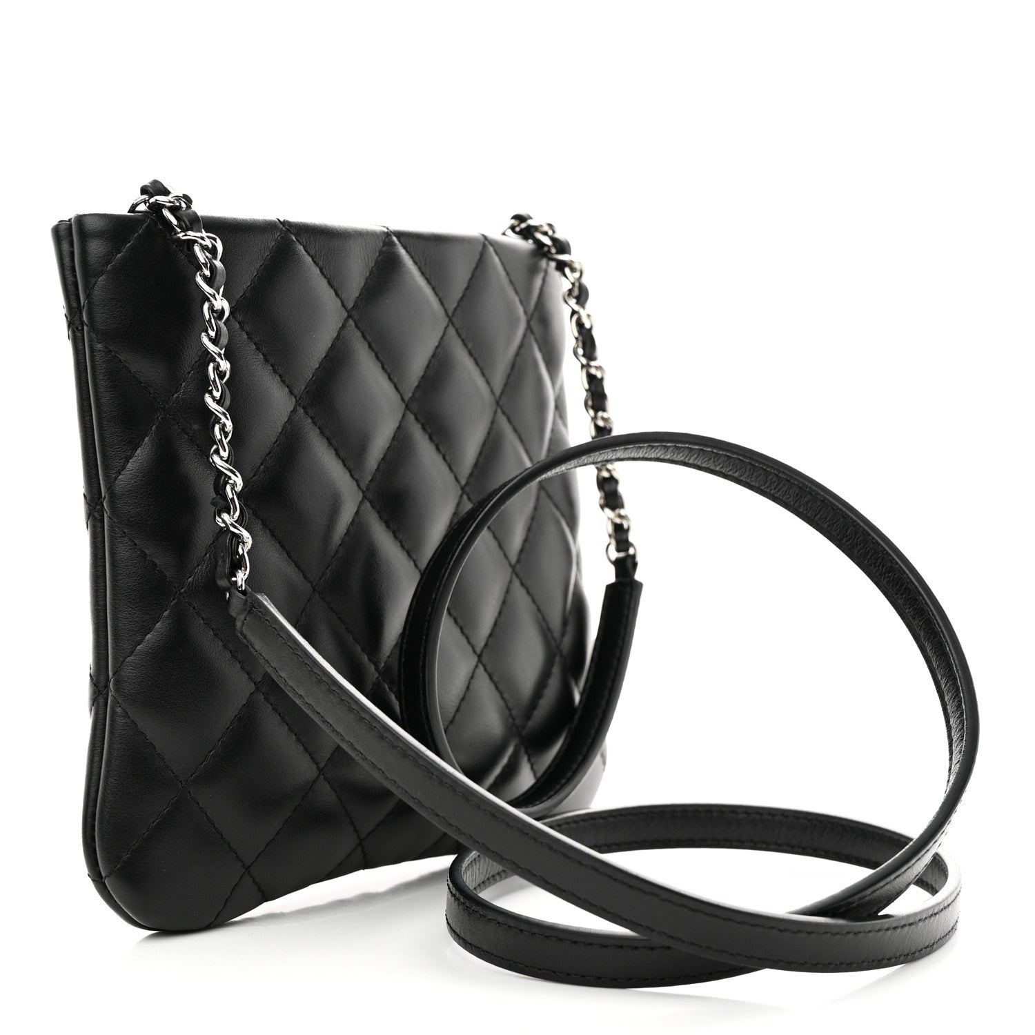 Chanel Lambskin Quilted Crossbody Bag Black 3 of 11