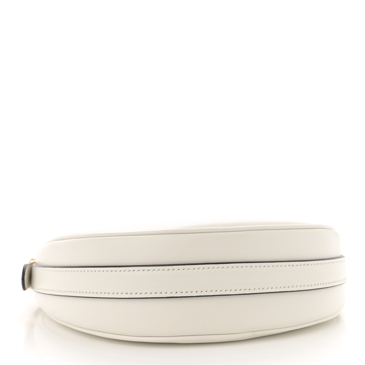 Soft Calfskin Arque Shoulder Bag White
