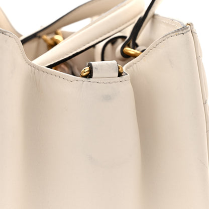 Gucci Calfskin Matelasse Small GG Marmont Tote White 14 of 17