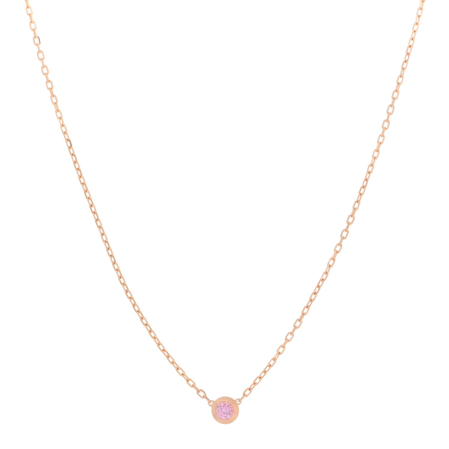 Cartier 18K Pink Gold Pink Sapphire D'Amour Pendant Necklace 1 of 6