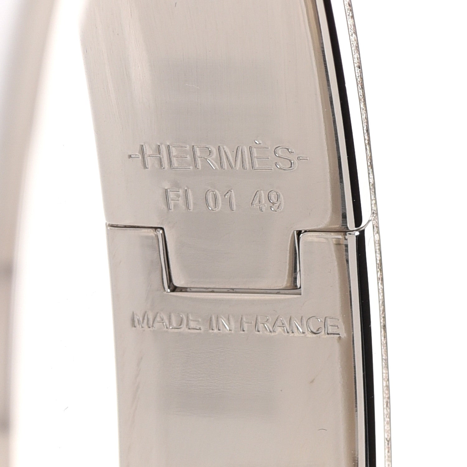 Hermes Enamel Narrow Clic Clac H Bracelet GM White 5 of 6