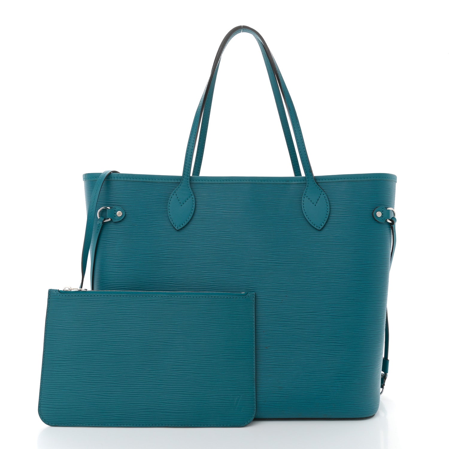 Louis Vuitton Epi Neverfull MM Cyan 3 of 12