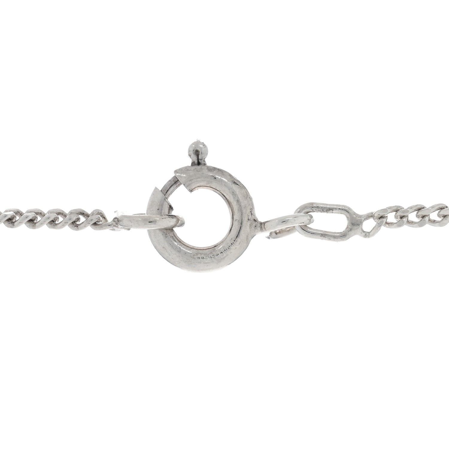 Chanel Sterling Silver Camellia Square Pendant Necklace 4 of 5