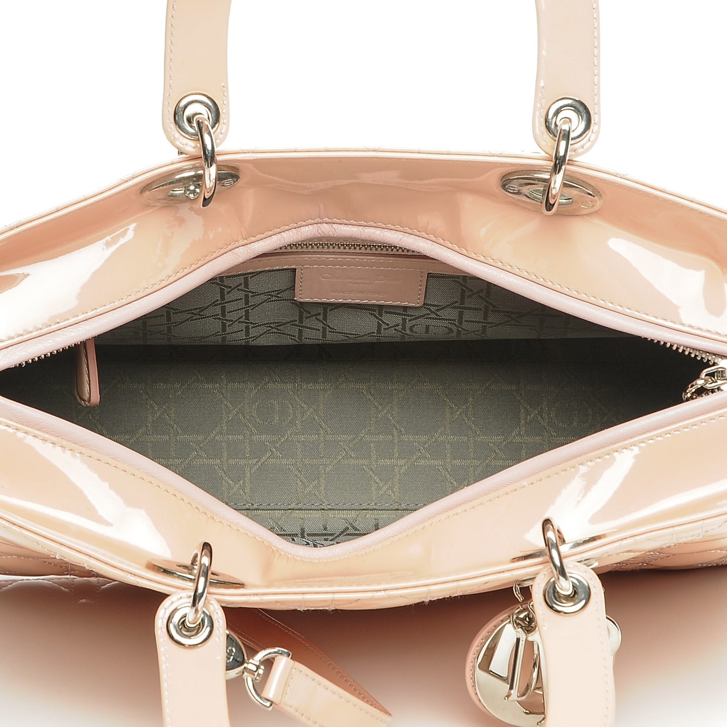 Patent Cannage Large Lady Dior Light Pink